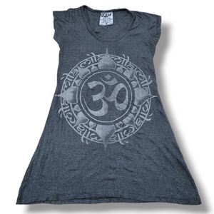 Graphic T-Shirt Size Small Sure Original Back To Basic Powered By Moon Flower Om